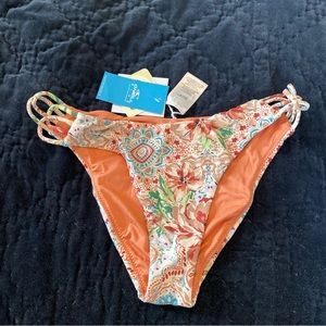 O'NEILL Swim Bottoms Medium Coverage Bottom Vanilla Cream M New Floral Printed